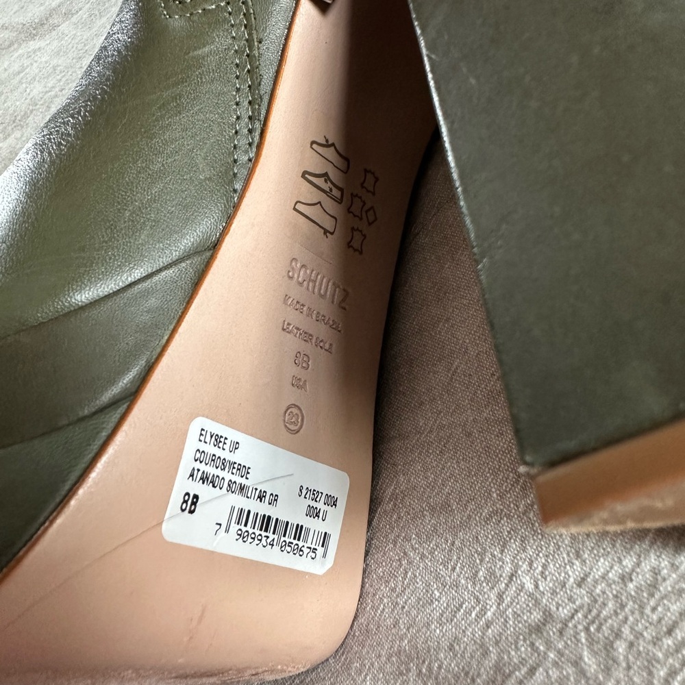 SCHUTZ Olive Green Heeled Boots - Picture 8 of 8